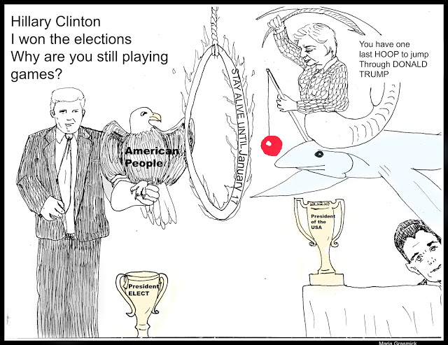 President elect political cartoon with HILLARY CLINTON and PAUL RYAN post thumbnail image