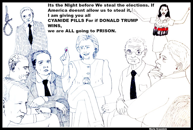 ELECTIONS 2016 political cartoon of Hillary clinton, John Podesta, Anderson cooper,  Huma Abedin, James Comey post thumbnail image