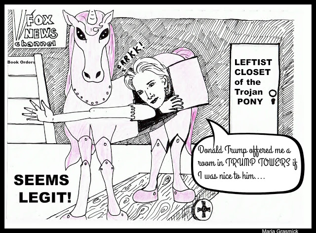 Megyn Kelly Trojan Pony Leftist CLOSET POLITICAL CARTOON I drew. post thumbnail image