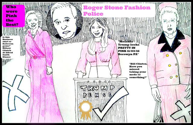 Roger Stone , Melania Trump and Hillary Clinton POLITICAL CARTOON post thumbnail image