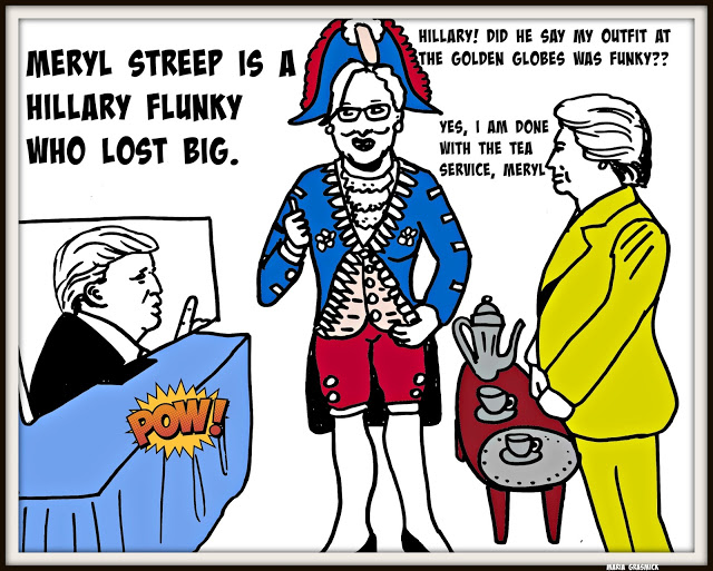 Meryl Streep Golden Globes Political Cartoon DONALD TRUMP post thumbnail image