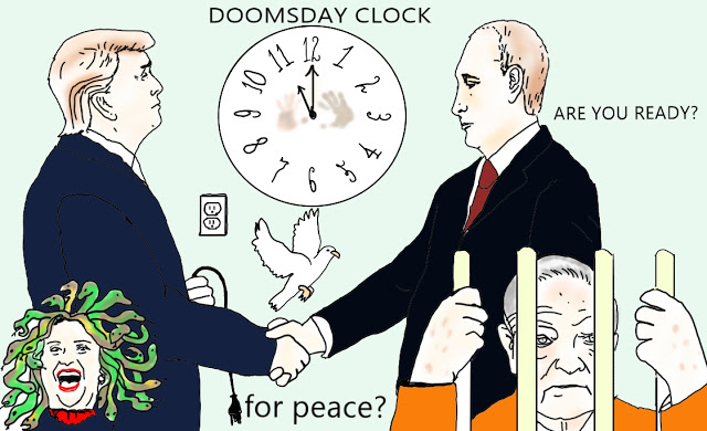Donald Trump VLADIMIR PUTIN Political Cartoon WORLD PEACE Hillary for Prison post thumbnail image