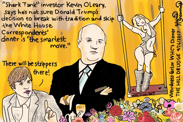 Kevin O leary comment in THE HILL DRUDGE article on DONALD TRUMP, Political Cartoon post thumbnail image