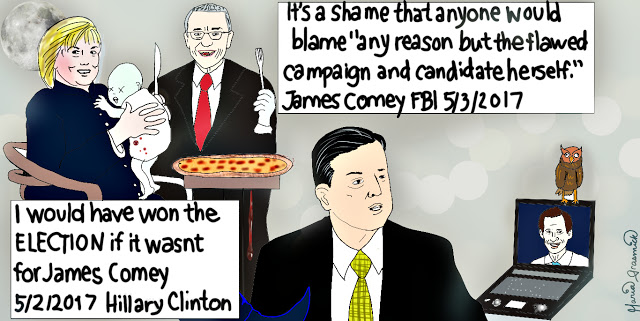 James COMEY Hillary CLINTON Political Cartoon #donaldtrump #drudge #thehill post thumbnail image