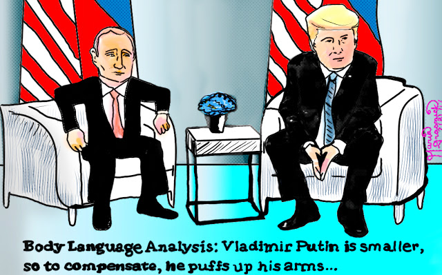 Donald Trump Vladimir Putin Cartoon from g20 love them both post thumbnail image