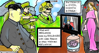North Korea patience is over Donald Trump Melania Cartoon. post thumbnail image