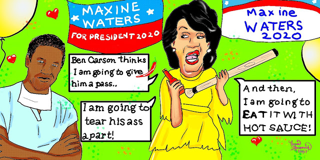 Maxine Waters. Ben Carson.  Political cartoon. Drudge.  The Hill post thumbnail image