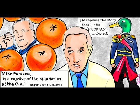 Roger Stone Cartoon with Mike Pompeo of CIA 🎩 post thumbnail image