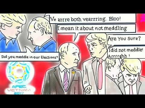 Donald Trump. Apec 2017. Vladimir Putin. Danang. Political Cartoon. post thumbnail image