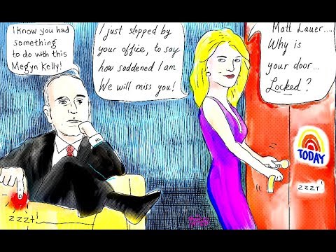 Matt Lauer. Megyn Kelly. MSNBC. Political Cartoon. AUTOMATIC LOCKING DOOR. post thumbnail image
