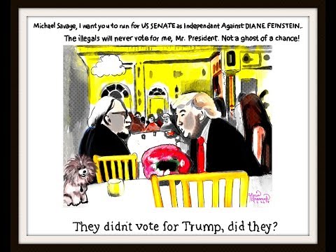 Michael Savage. Donald Trump. Us Senate. Diane Feinstein. Political Cartoon post thumbnail image
