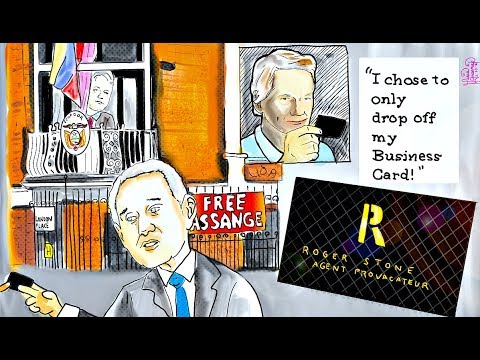 Roger Stone. Free Julian Assange. Political Cartoon. #wikileaks post thumbnail image