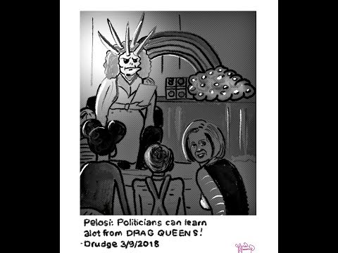 🤷 NANCY PELOSI 🤷 Political Cartoon 🤷 Drag Queen post thumbnail image