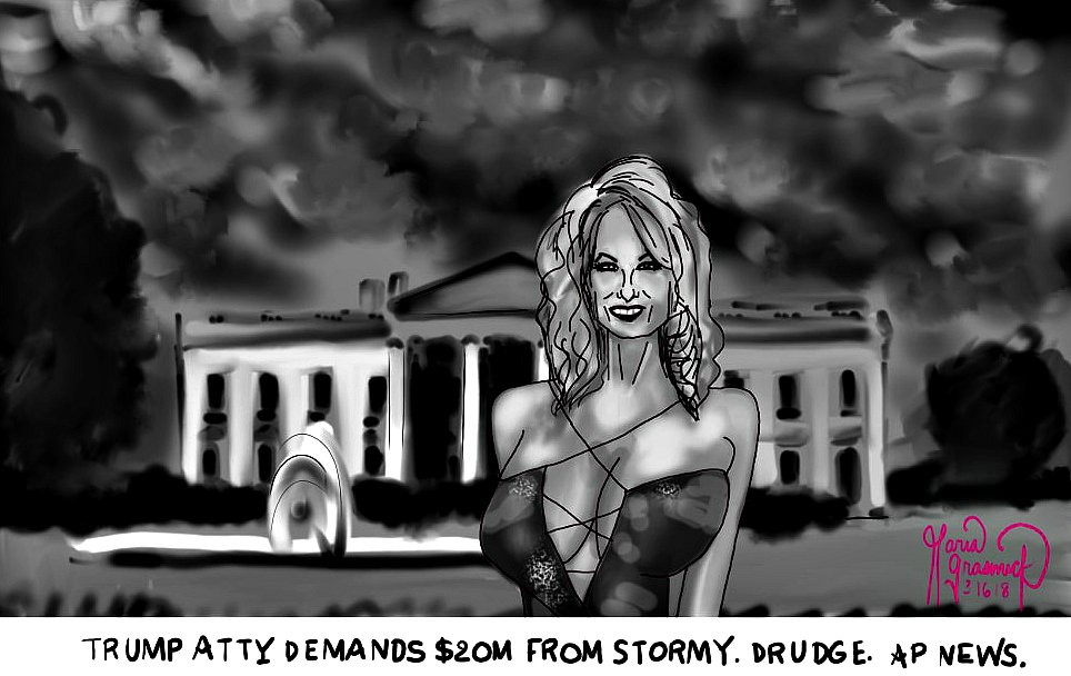 Political cartoon stormy daniels