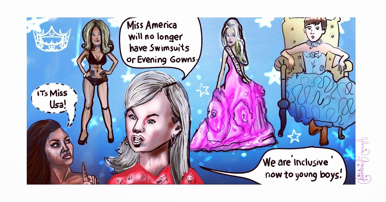 Miss America Political Cartoon post thumbnail image