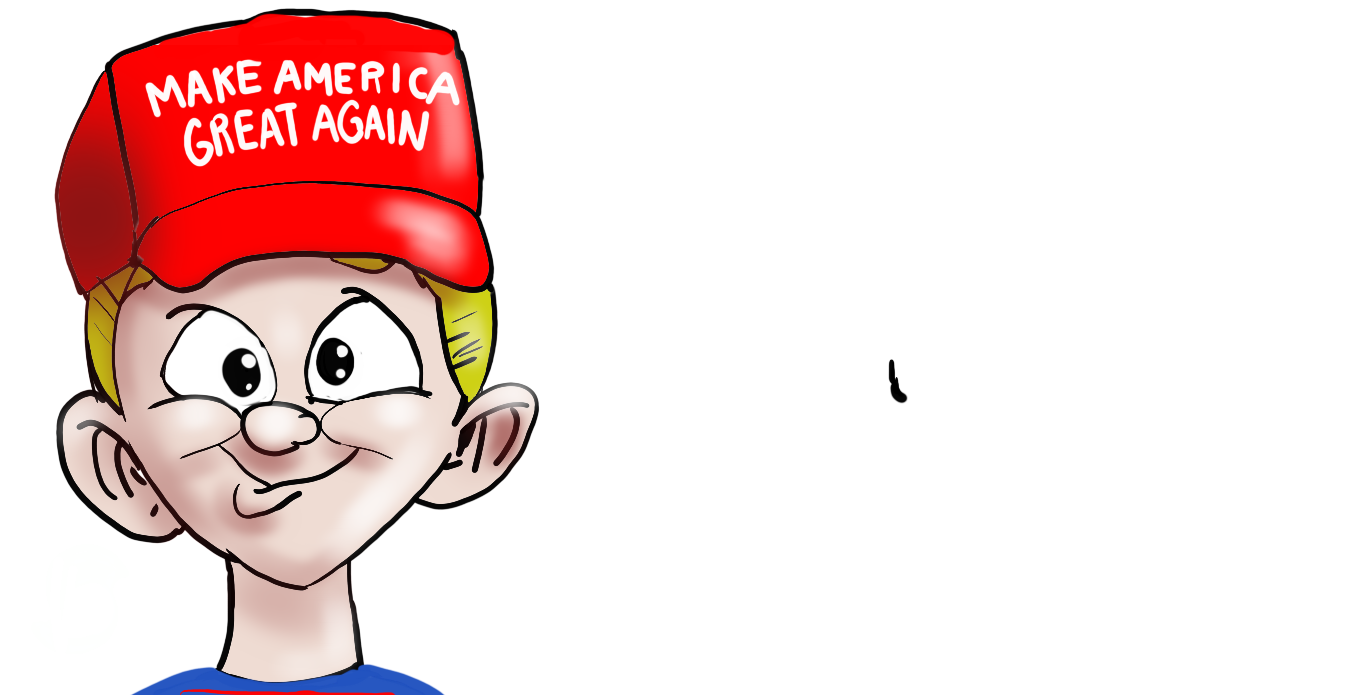 Happy Trump Supporter Cartoon post thumbnail image