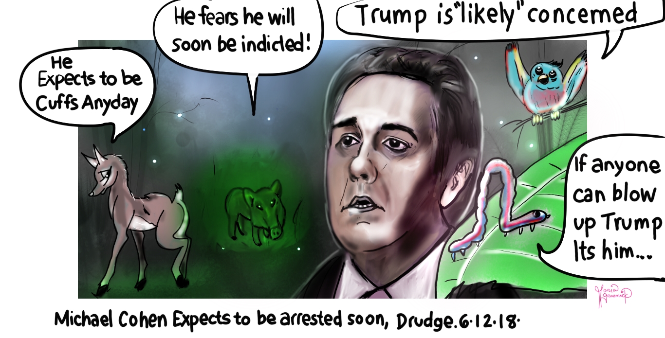Michael Cohen. Trump Attorney. Political Cartoon. post thumbnail image
