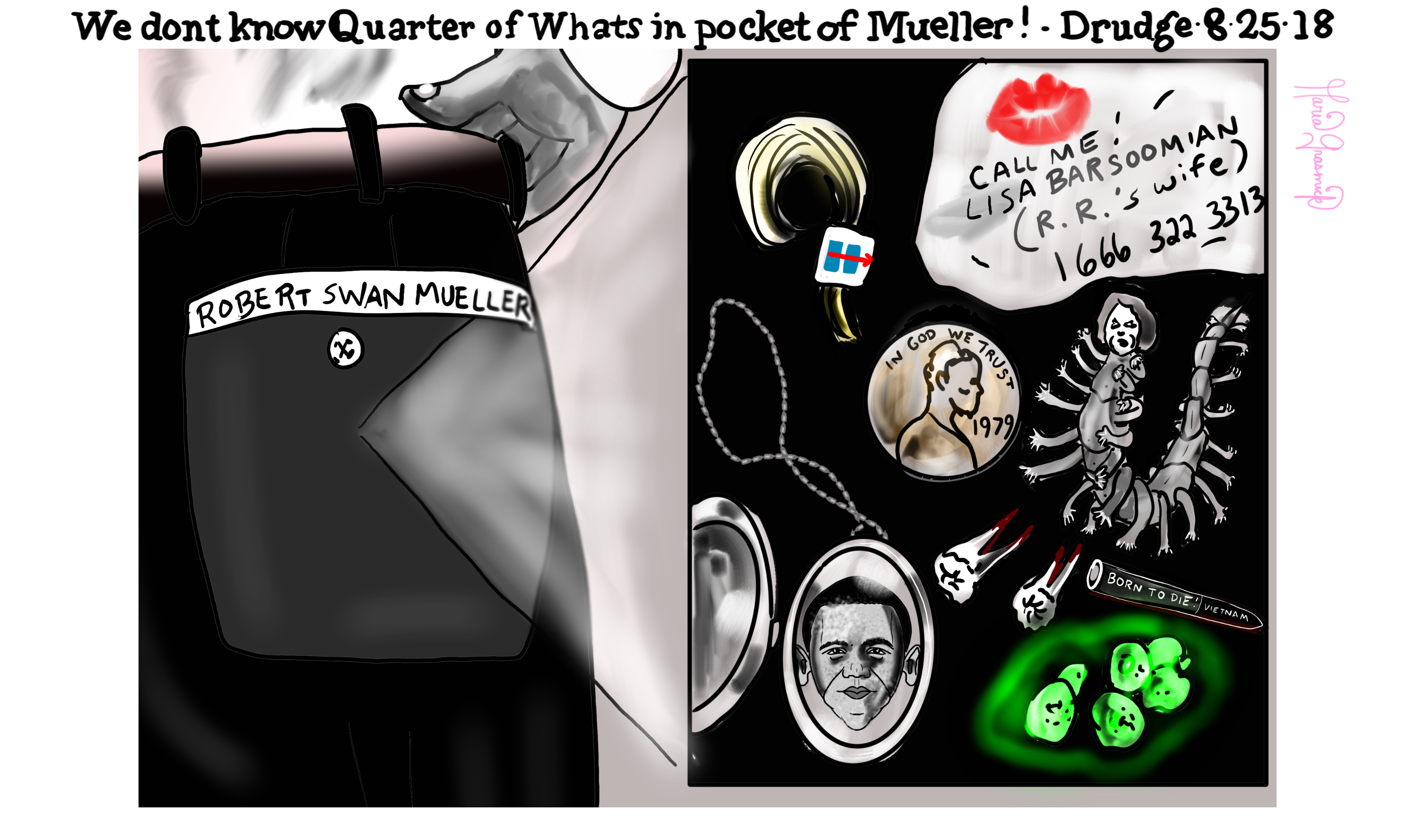Robert Mueller Pocket. DRUDGE.  Political Cartoon 😁 post thumbnail image