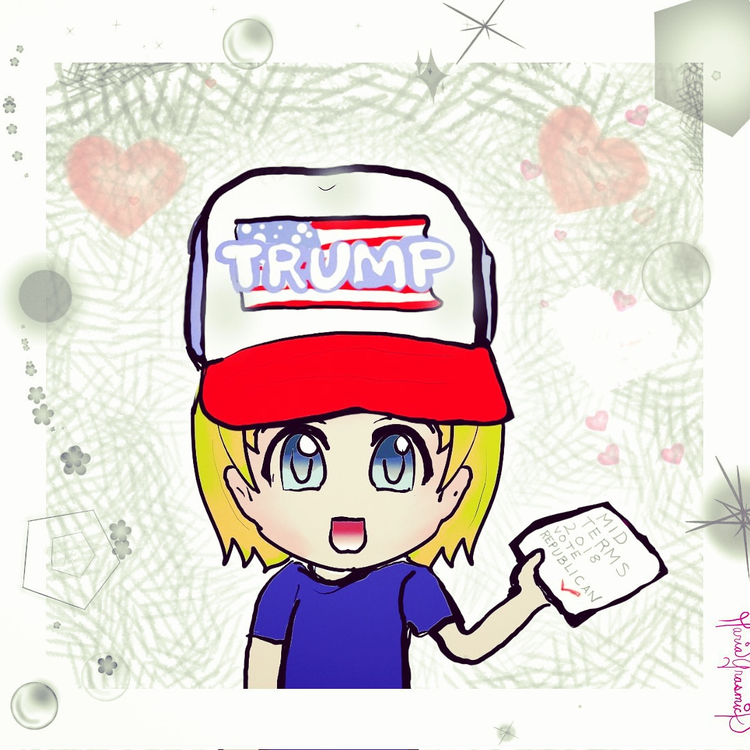Anime Right Political Cartoon for DONALD TRUMP ( chibi) 🖤 post thumbnail image