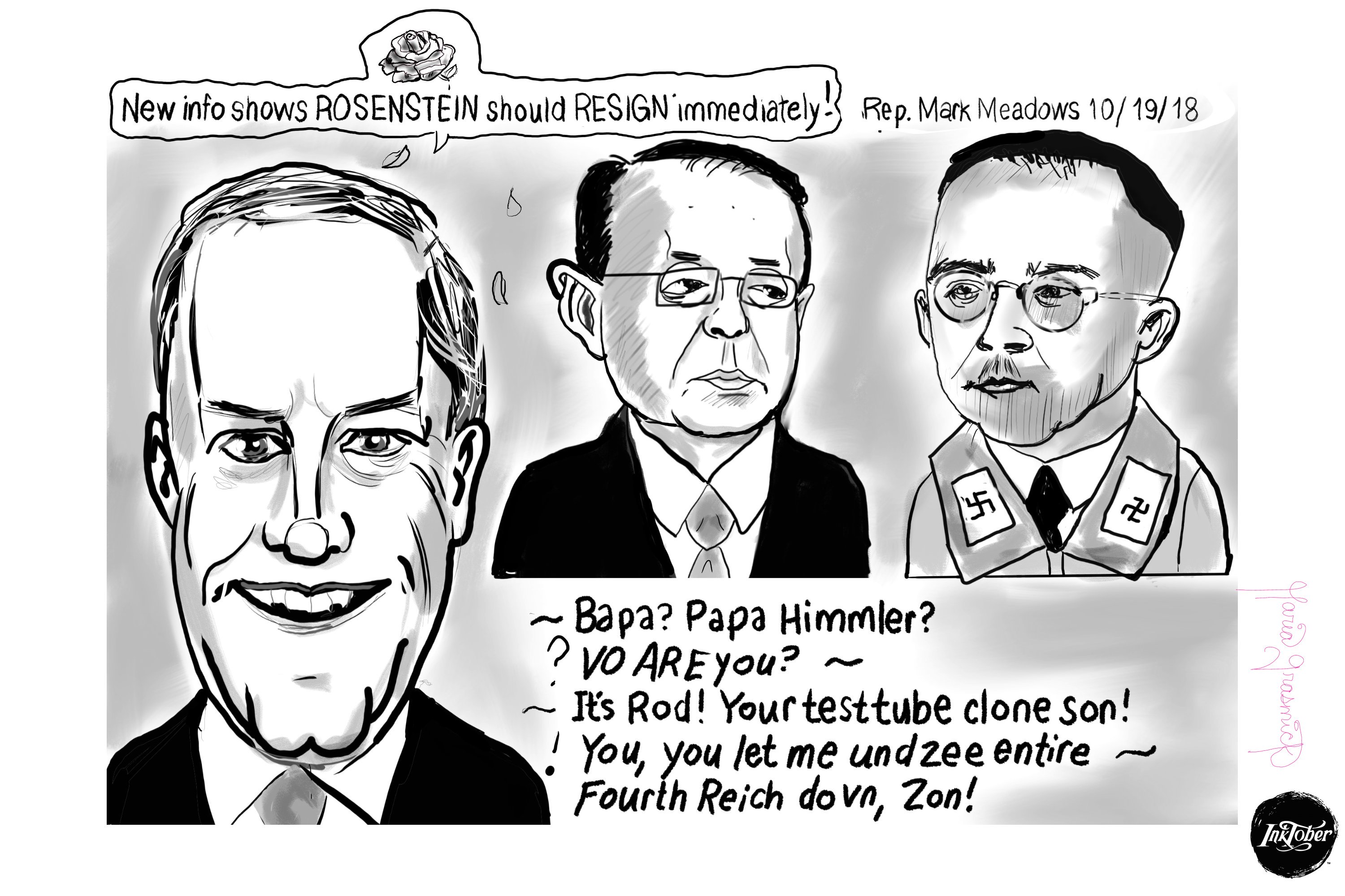 🤠 Rod Rosenstein caricature. Political Cartoons for Donald Trump  . Rep. Mark Meadows post thumbnail image