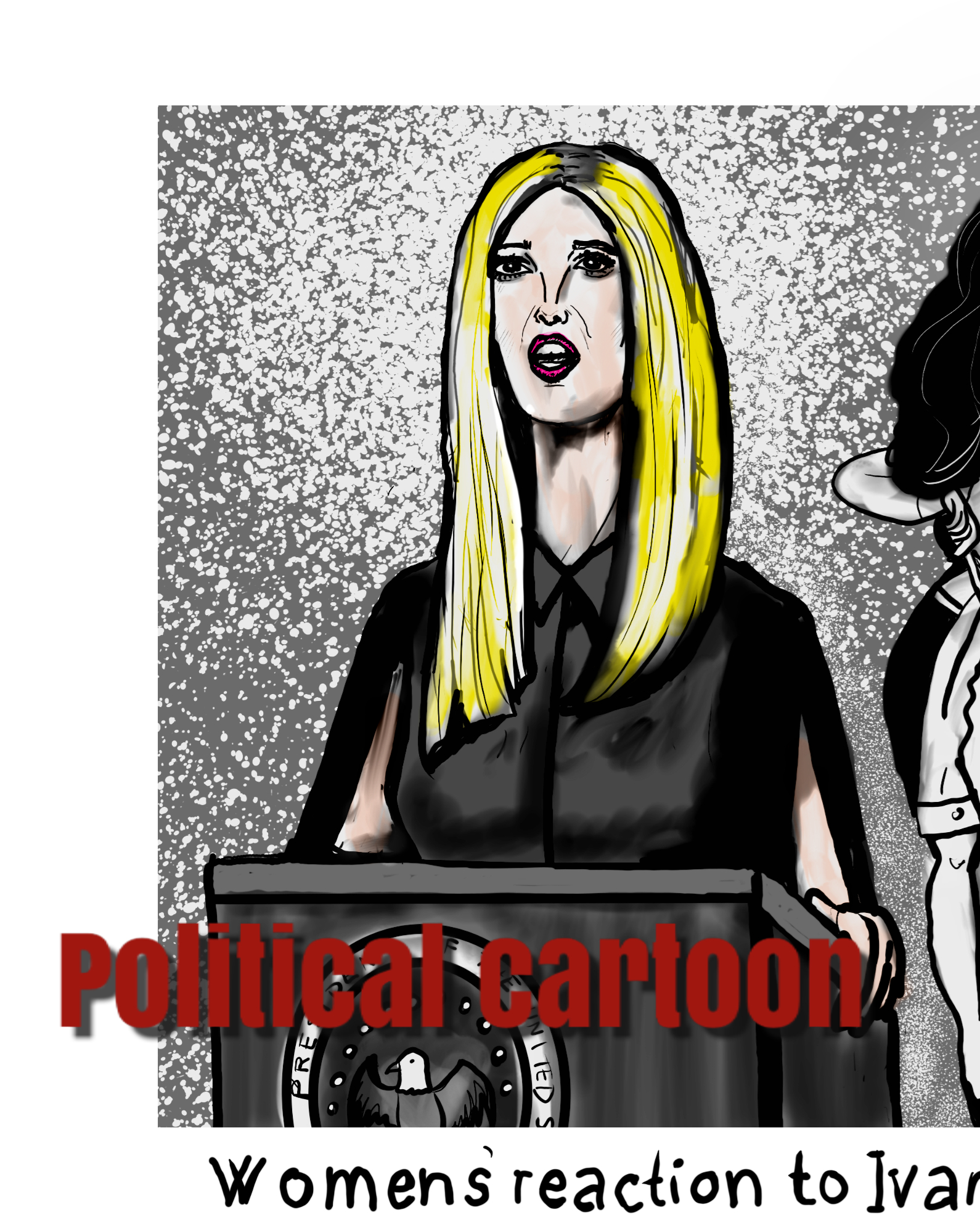 Ivanka Trump political cartoon for Donald Trump  🌹 post thumbnail image
