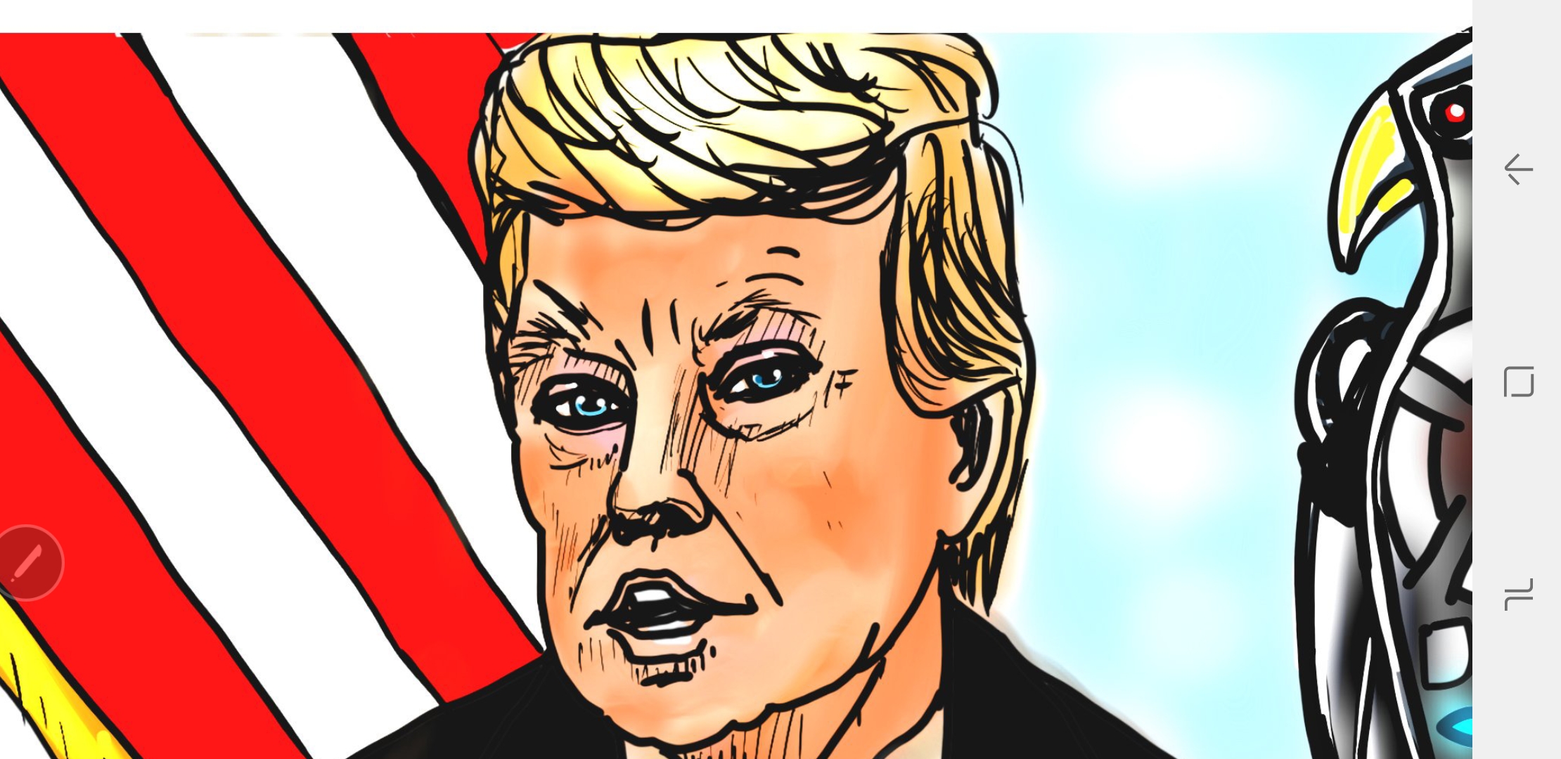 Donald Trump border wall political Cartoon 🦁 post thumbnail image