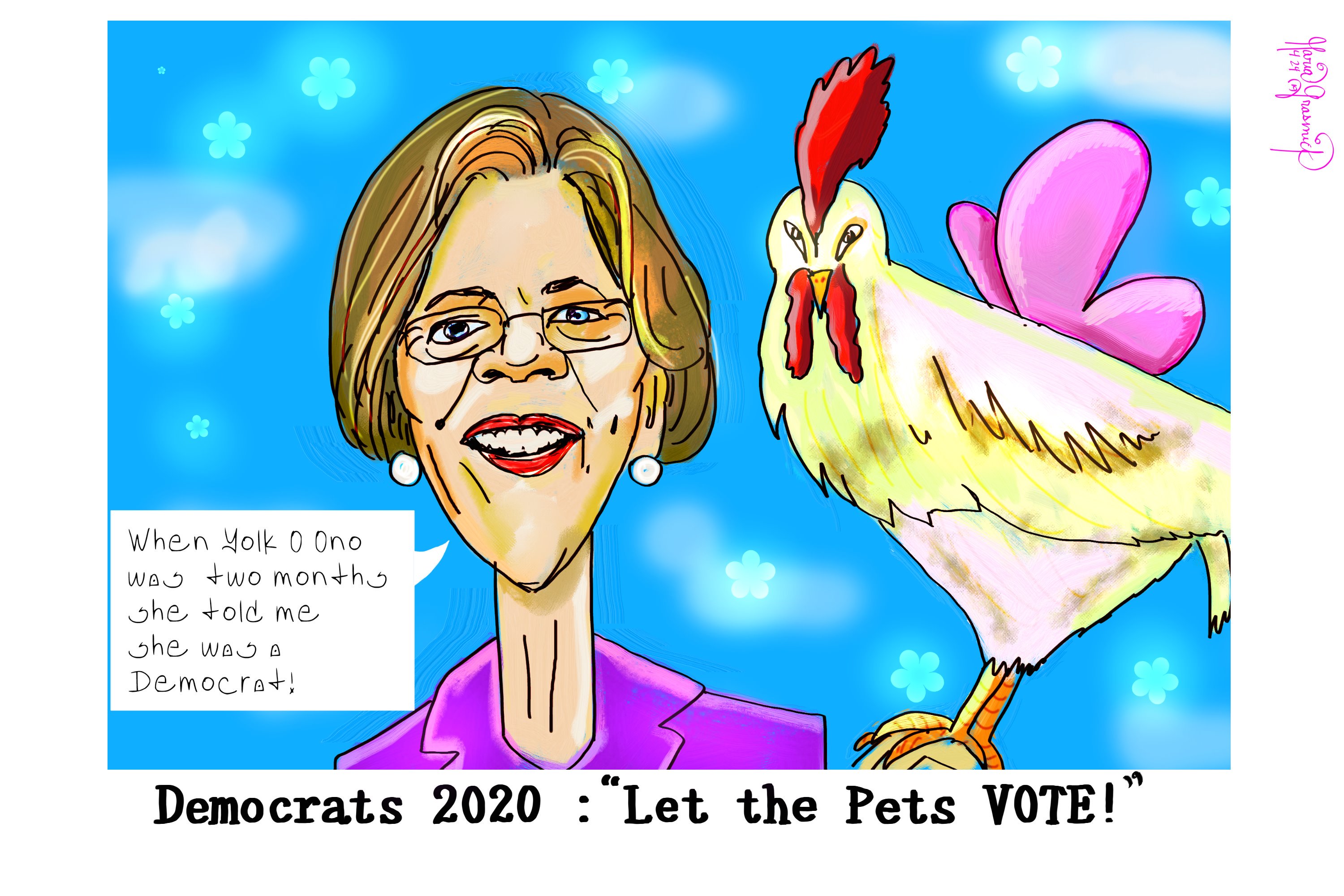 Democrats Pet Voting Political Cartoon for Donald Trump post thumbnail image