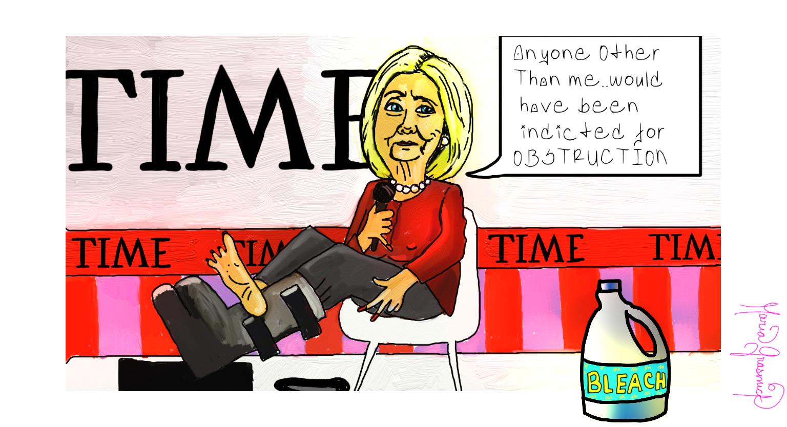 Hillary Clinton political Cartoon FOR Donald Trump post thumbnail image