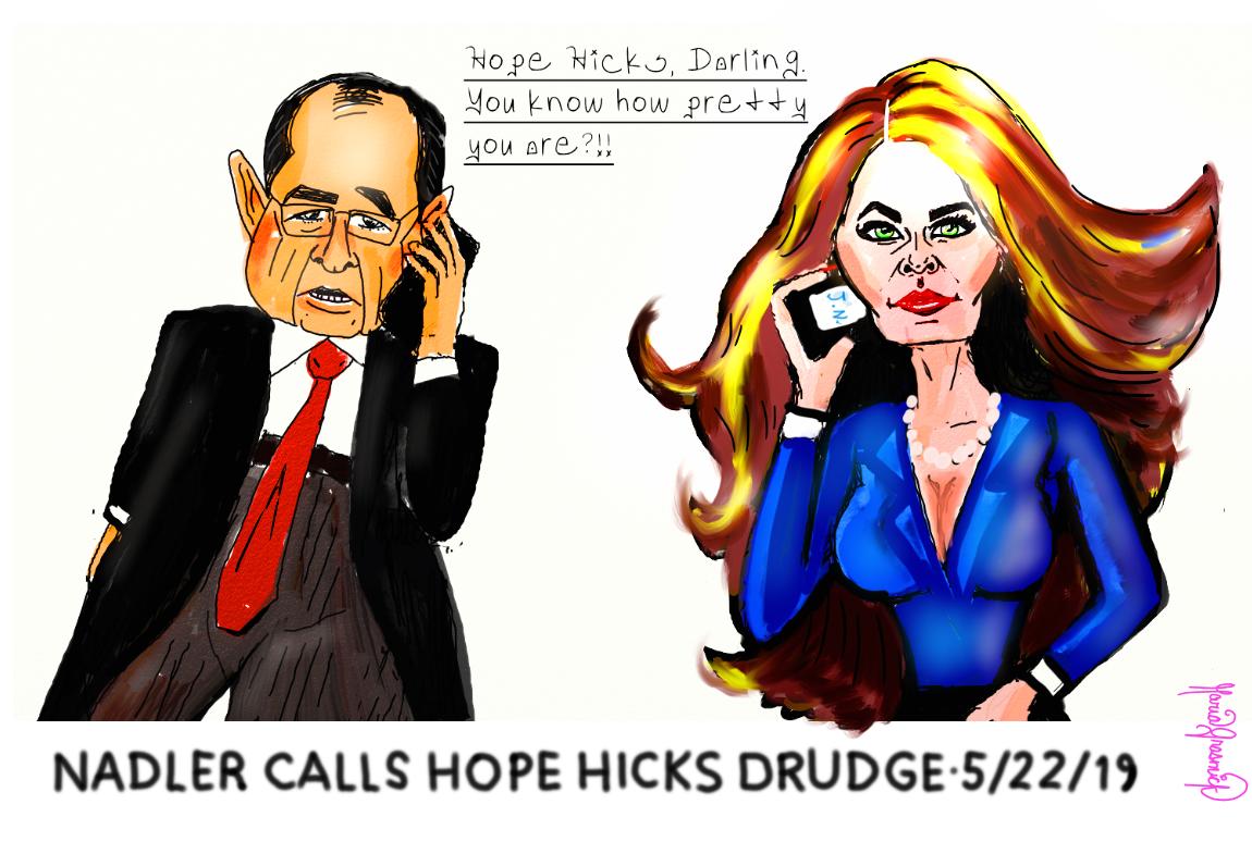 Jerry Nadler calls Hope Hicks. Political cartoon 🏝 post thumbnail image