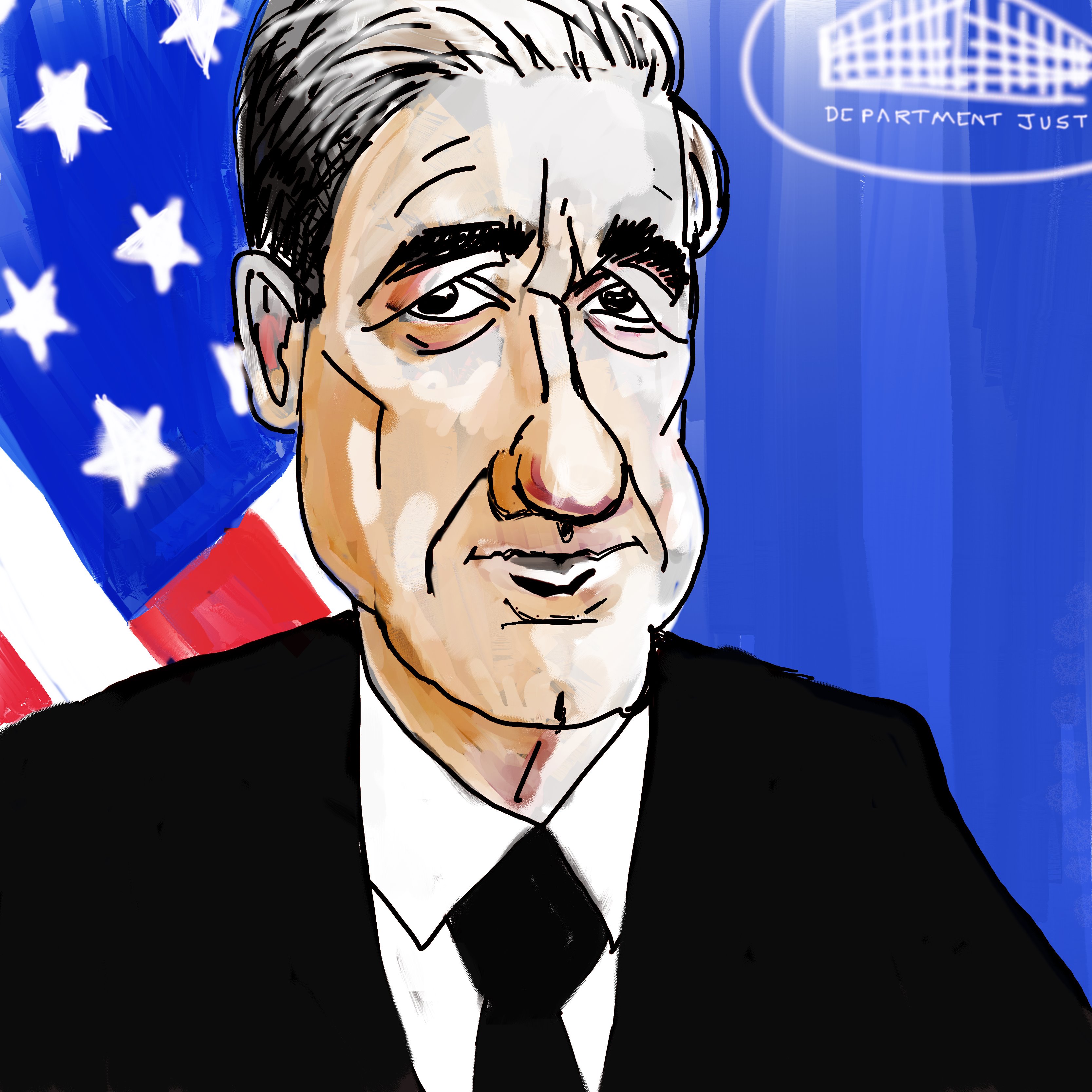Robert Mueller caricature post thumbnail image