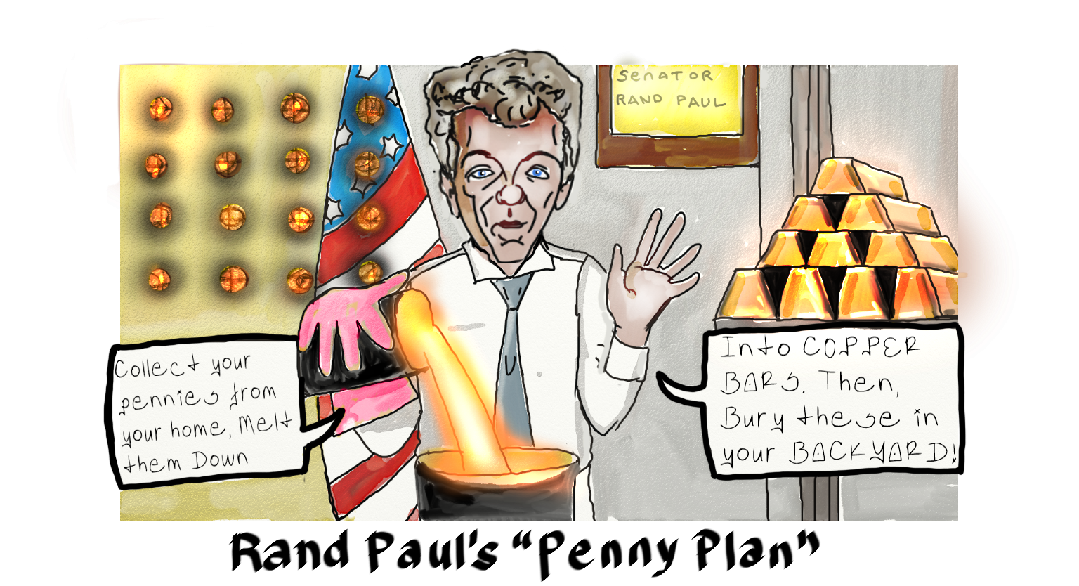 Rand Paul Penny Plan Political Cartoon post thumbnail image