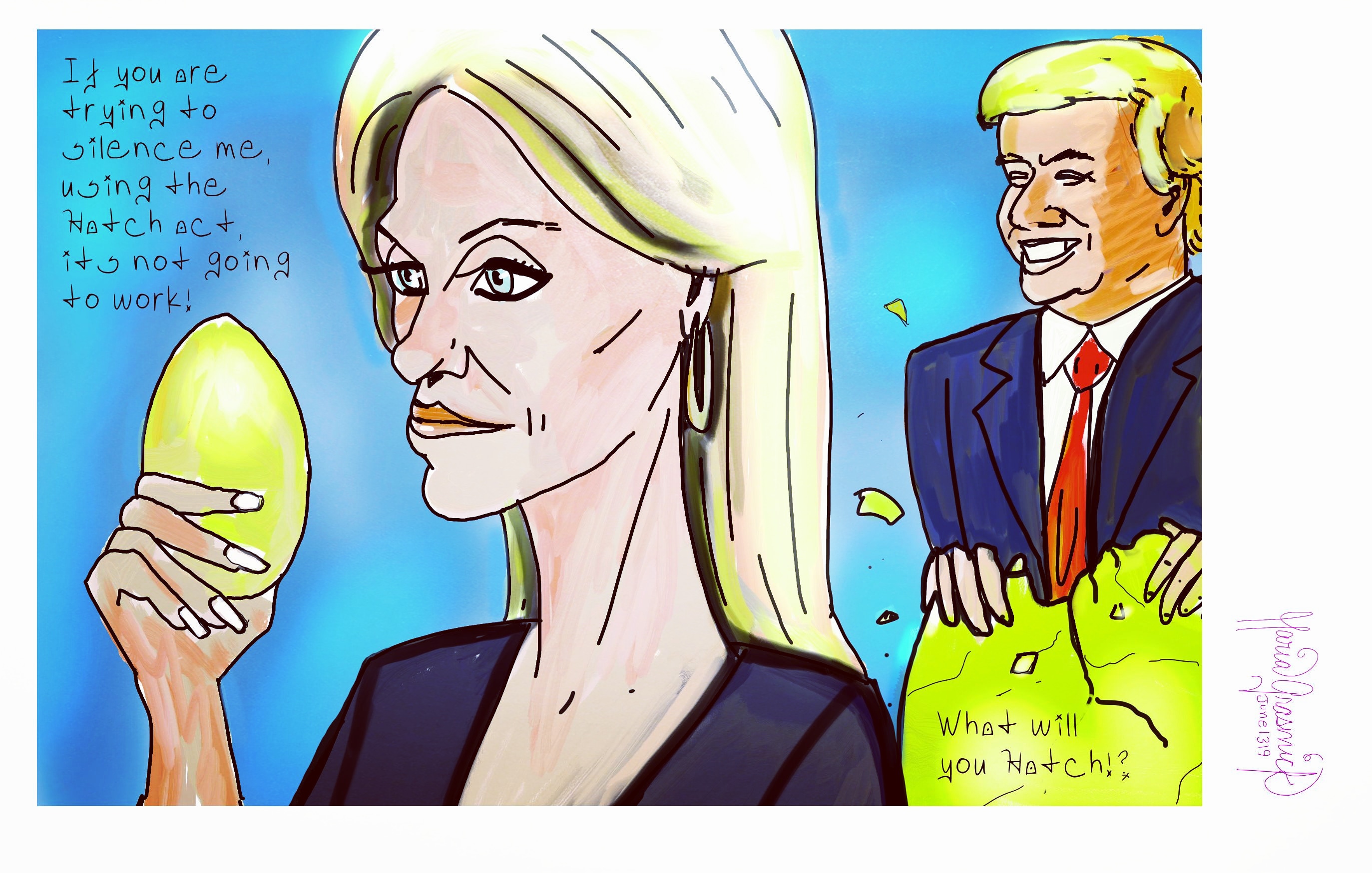 Kellyanne Conway political cartoon for Donald Trump 🍒 post thumbnail image