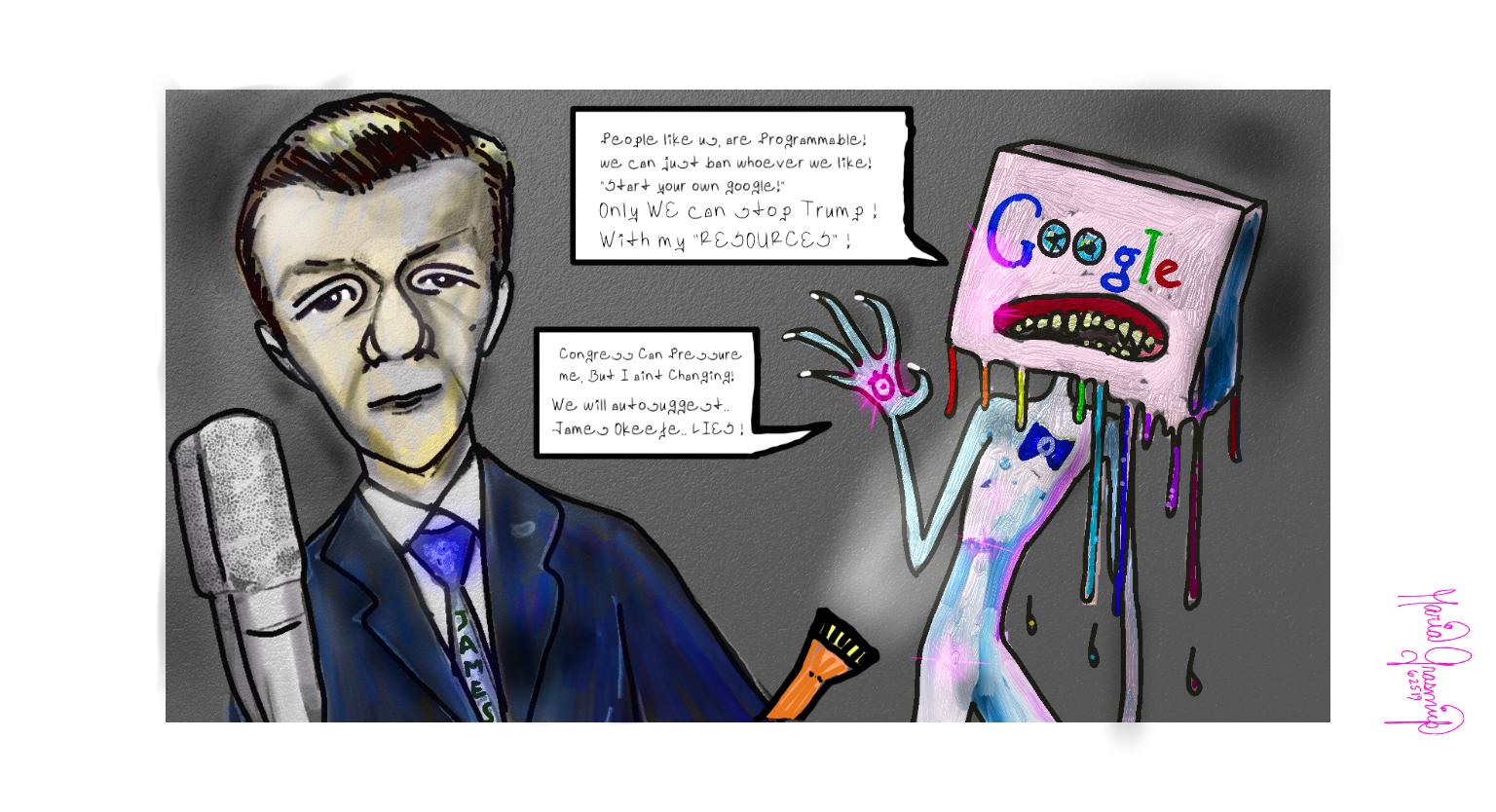 James o’Keefe political cartoon Google post thumbnail image