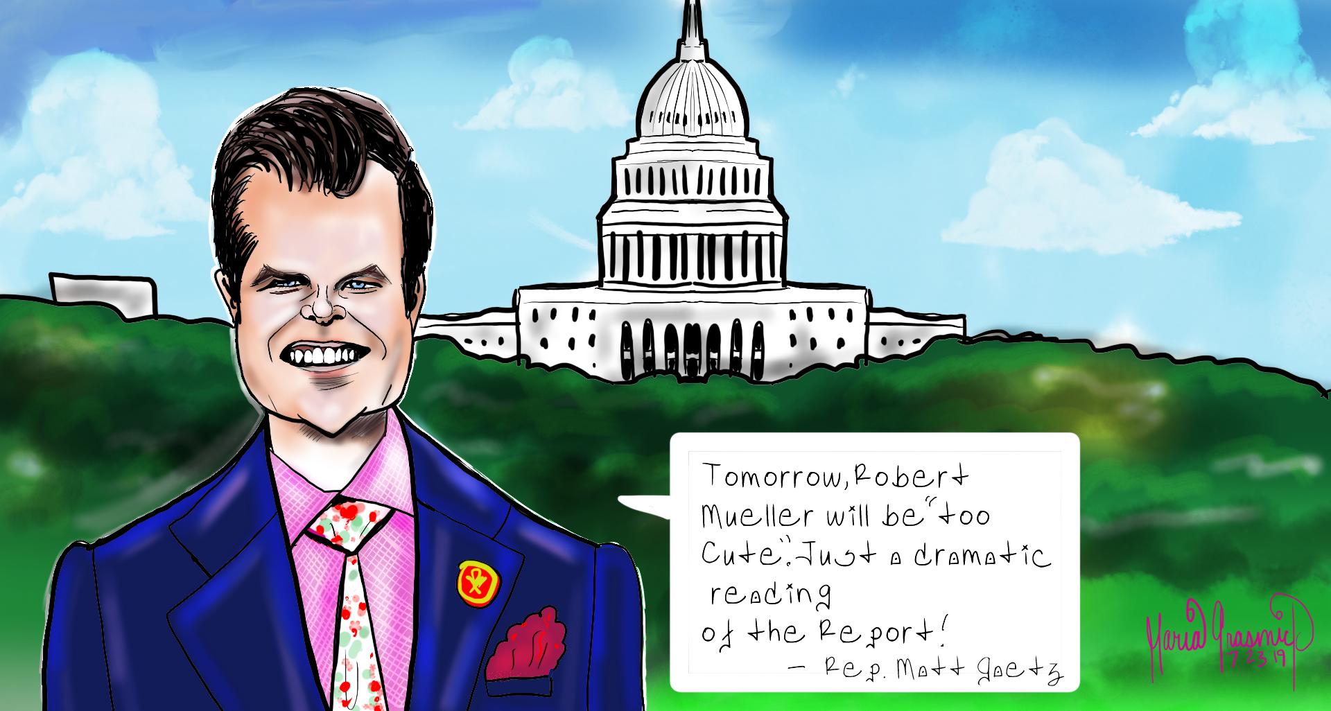 Robert Mueller Hearings Testimony Political cartoon post thumbnail image