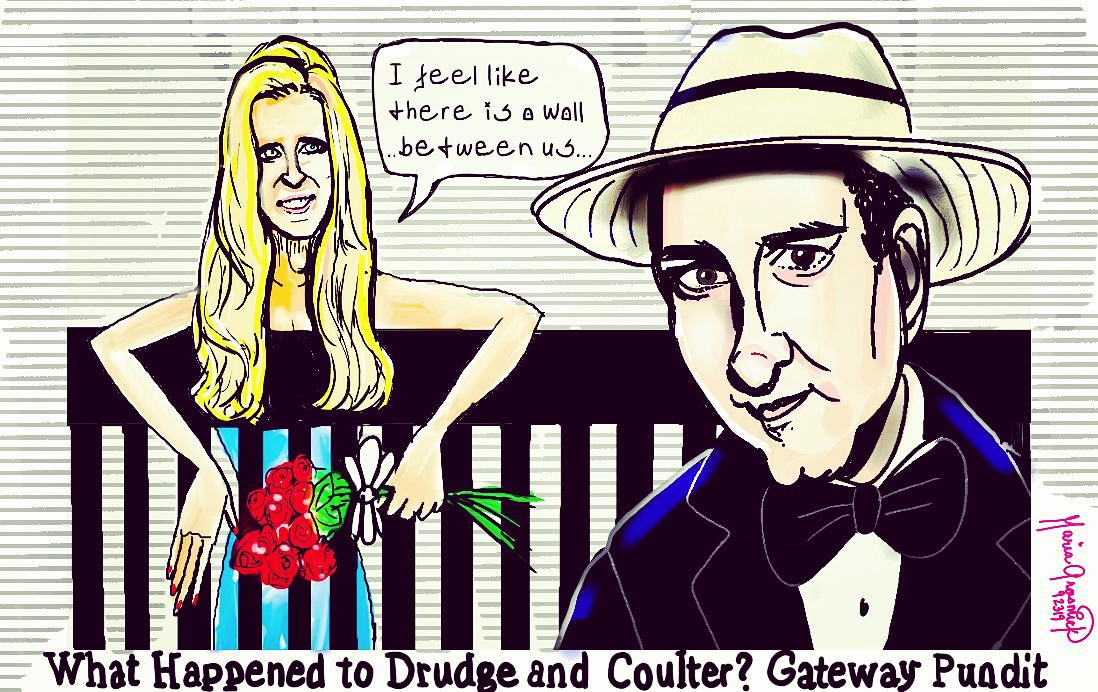 Matt Drudge report Ann coulter gateway pundit cartoon post thumbnail image