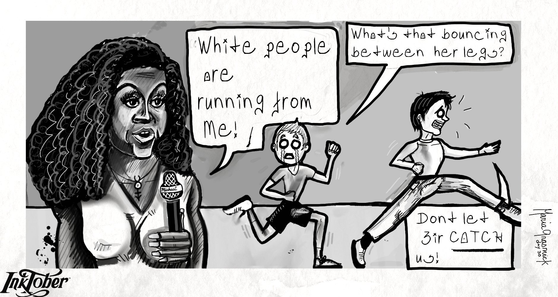 Michelle Obama white people political cartoon post thumbnail image