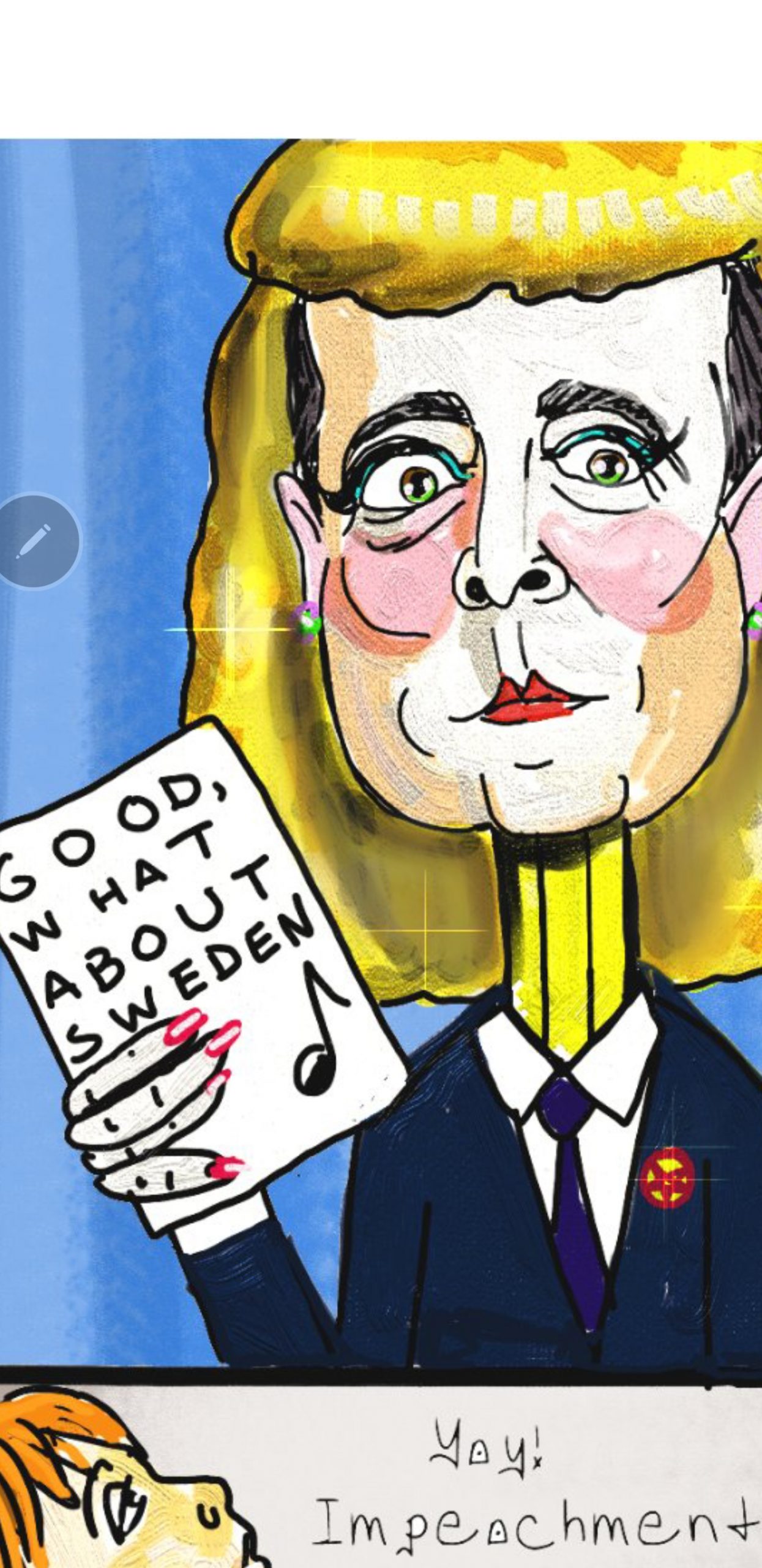 President Trump Donald  cartoon political hour story hearings impeachment Schiff Adam Nunes Devin post thumbnail image