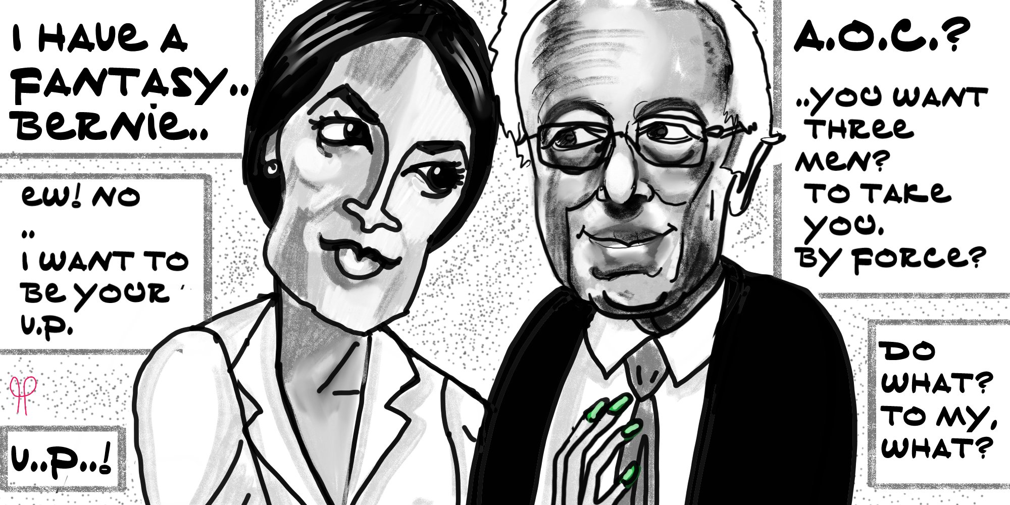 Bernie Sanders Alexandria Ocasio Cortez Political cartoon Aoc post thumbnail image