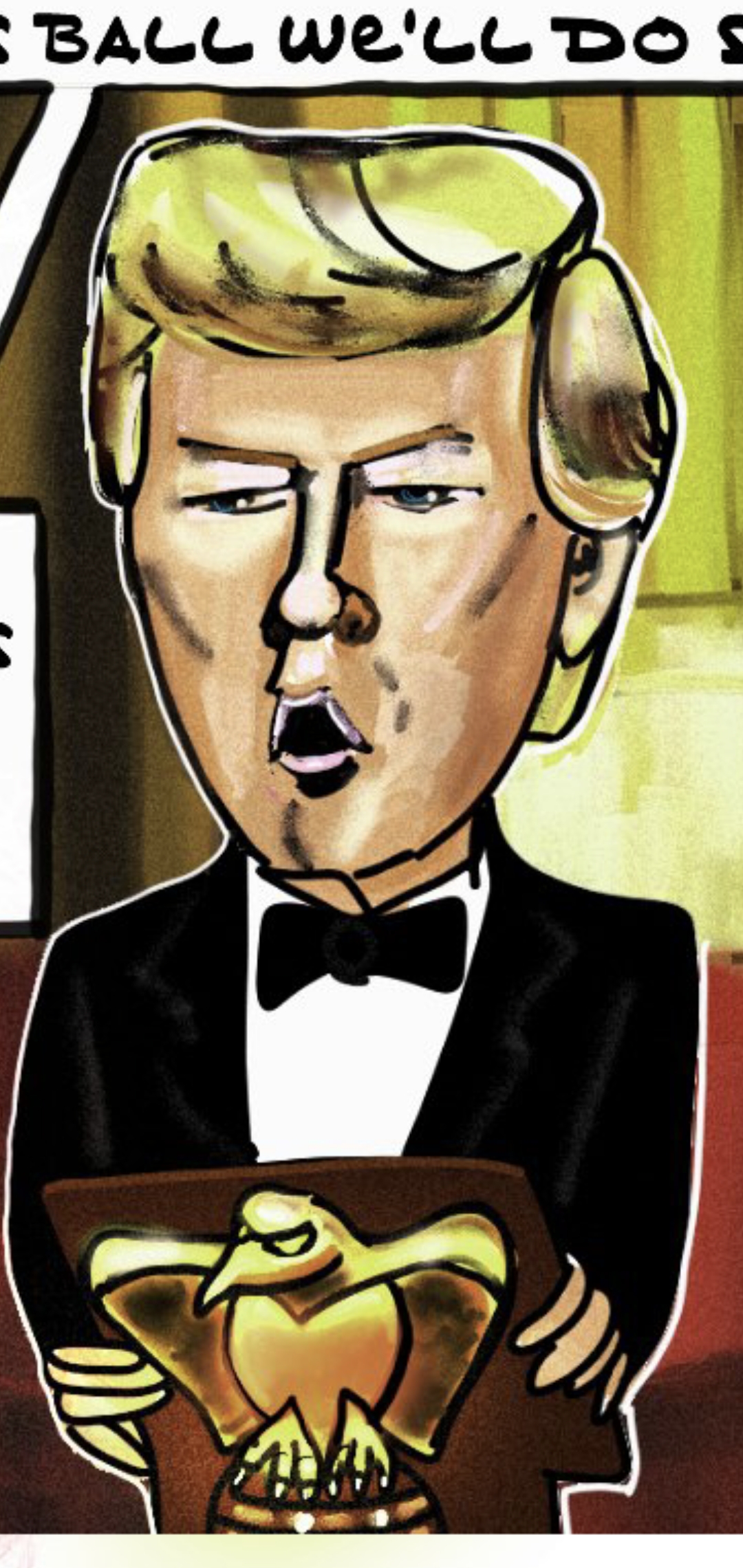 President Donald Trump Melania Trump Governor’s Ball 2020 White House Political cartoon post thumbnail image