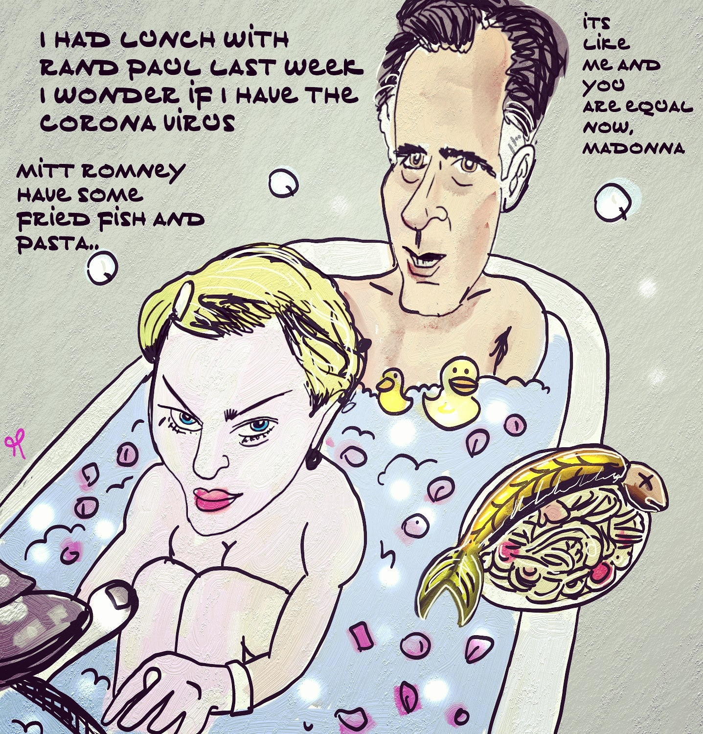 Mitt Romney Madonna coronavirus Rand Paul political cartoon post thumbnail image