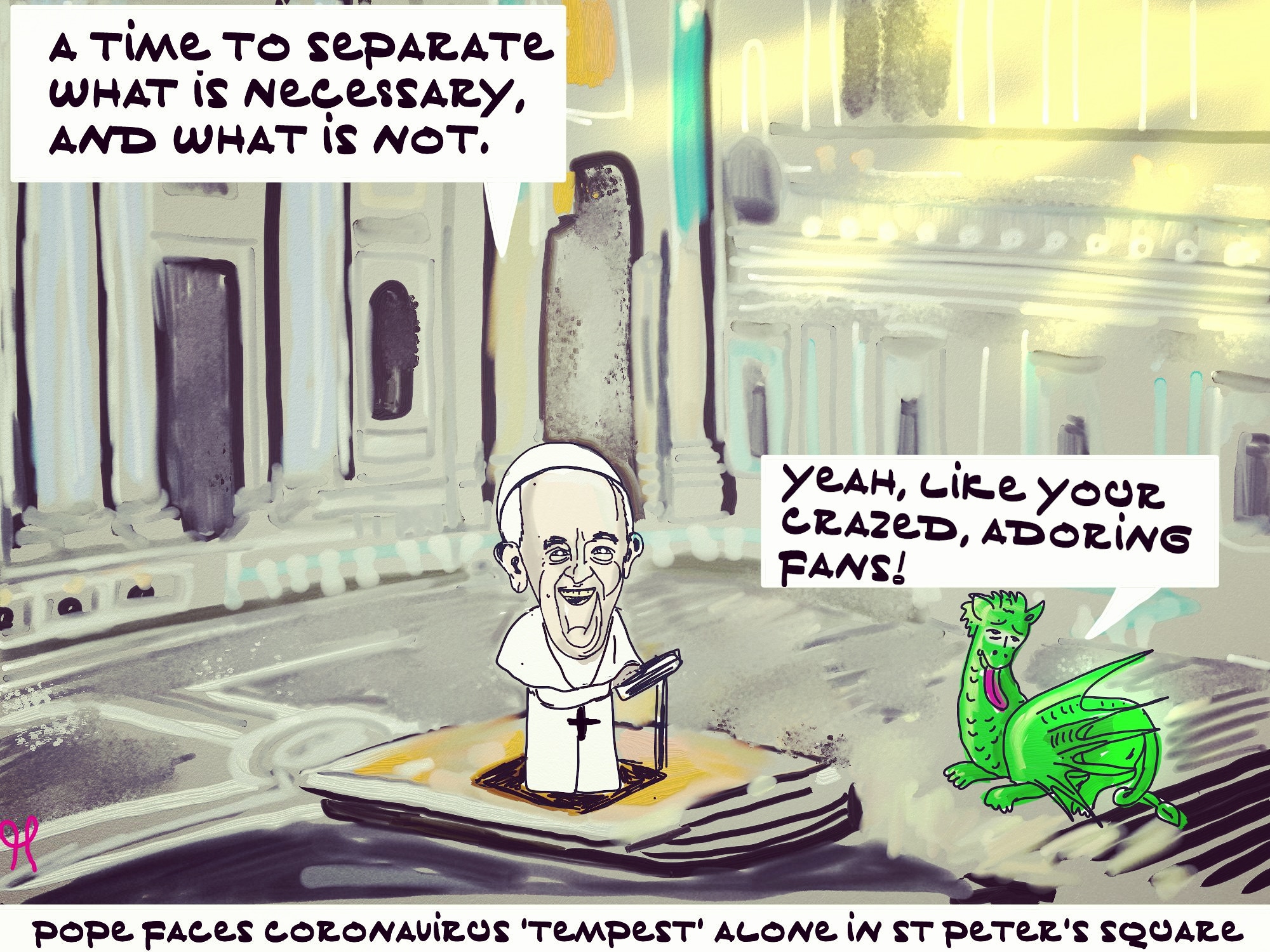 Pope Francis political cartoon #donaldtrump #qanon #popefrancis #politicalcartoon post thumbnail image