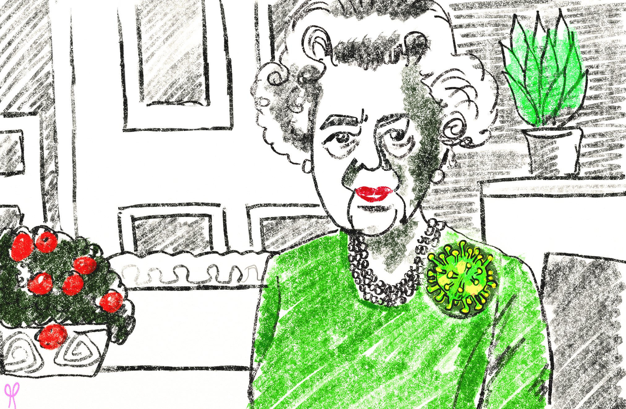 Queen Elizabeth political cartoon coronavirus address #queenelizabeth #politicalcartoon #donaldtrump #coronavirus #covid19 post thumbnail image