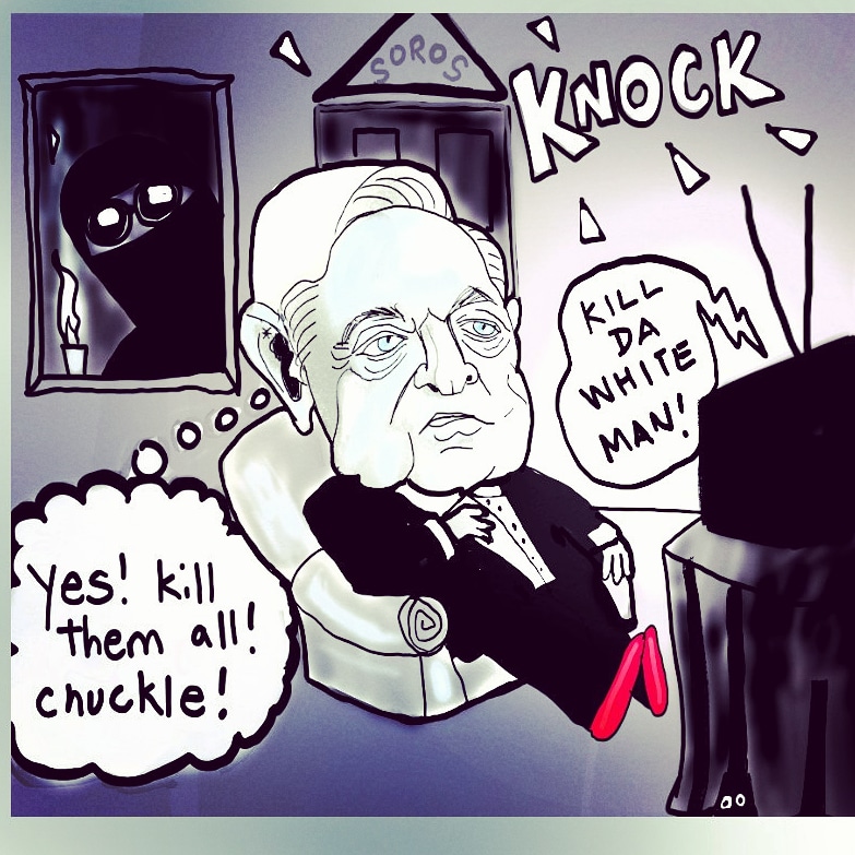 George Soros antifa black lives matter political cartoon post thumbnail image