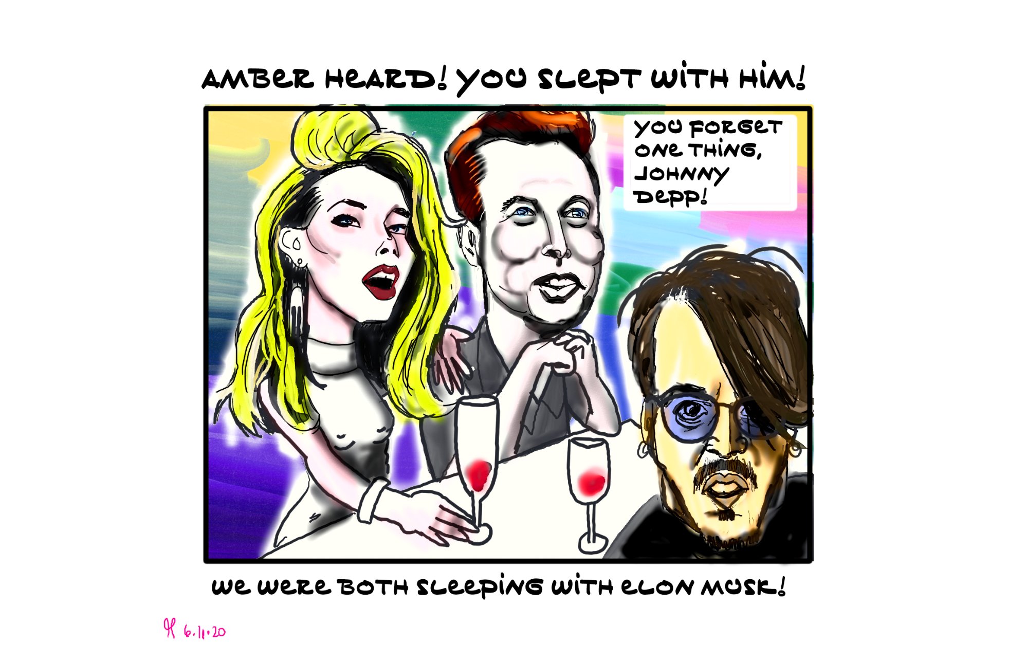 Amber Heard Elon Musk Johnny Depp political cartoon President Donald Trump most vocal celebrity enemies post thumbnail image