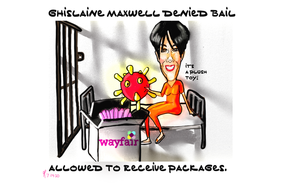 Ghislaine Maxwell Wayfair political cartoon post thumbnail image