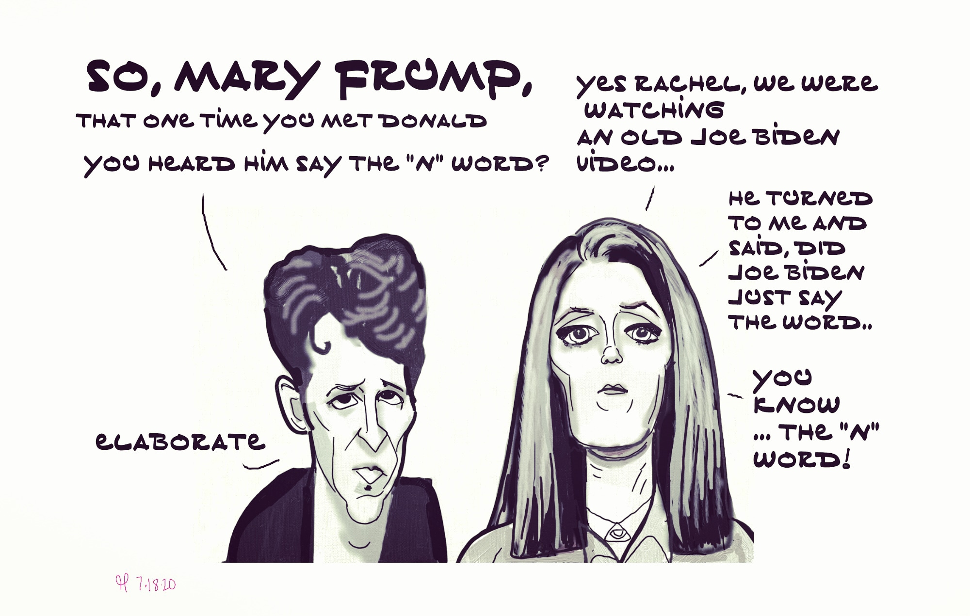 Rachel maddow Mary trump msnbc political cartoon President Donald Trump Joe Biden #rachelmaddow #donaldtrump #politicalcartoon #marytrump #msnbc #joebiden post thumbnail image