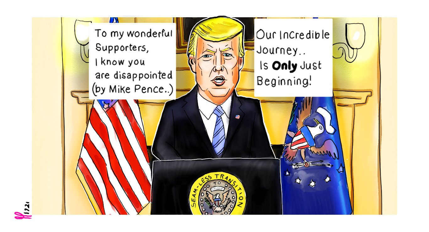 President Trump White House speech political editorial cartoon post thumbnail image