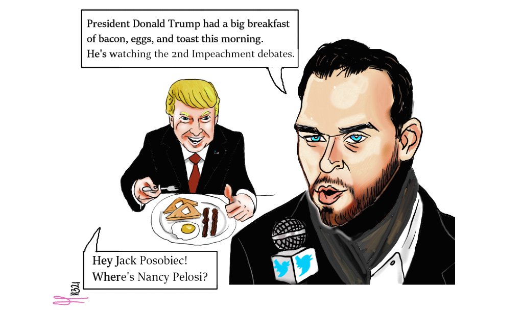 Jack Posobiec Donald Trump political cartoon post thumbnail image