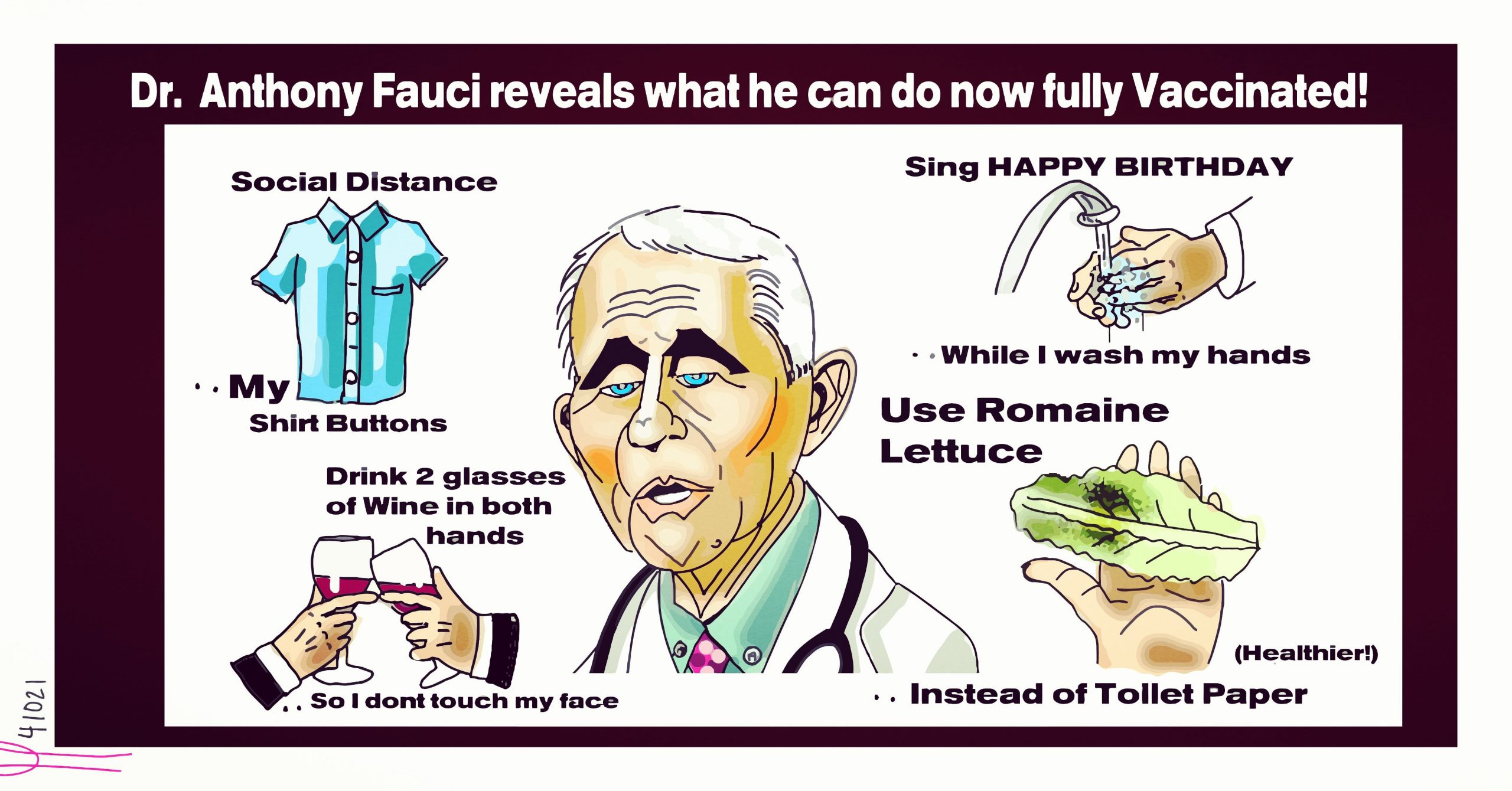 Dr. Anthony Fauci political editorial cartoon cartoonist for president Trump  fully vaccinated #anthonyfauci #fauci #fauciouchie #politicalcartoon #editorialcartoon post thumbnail image
