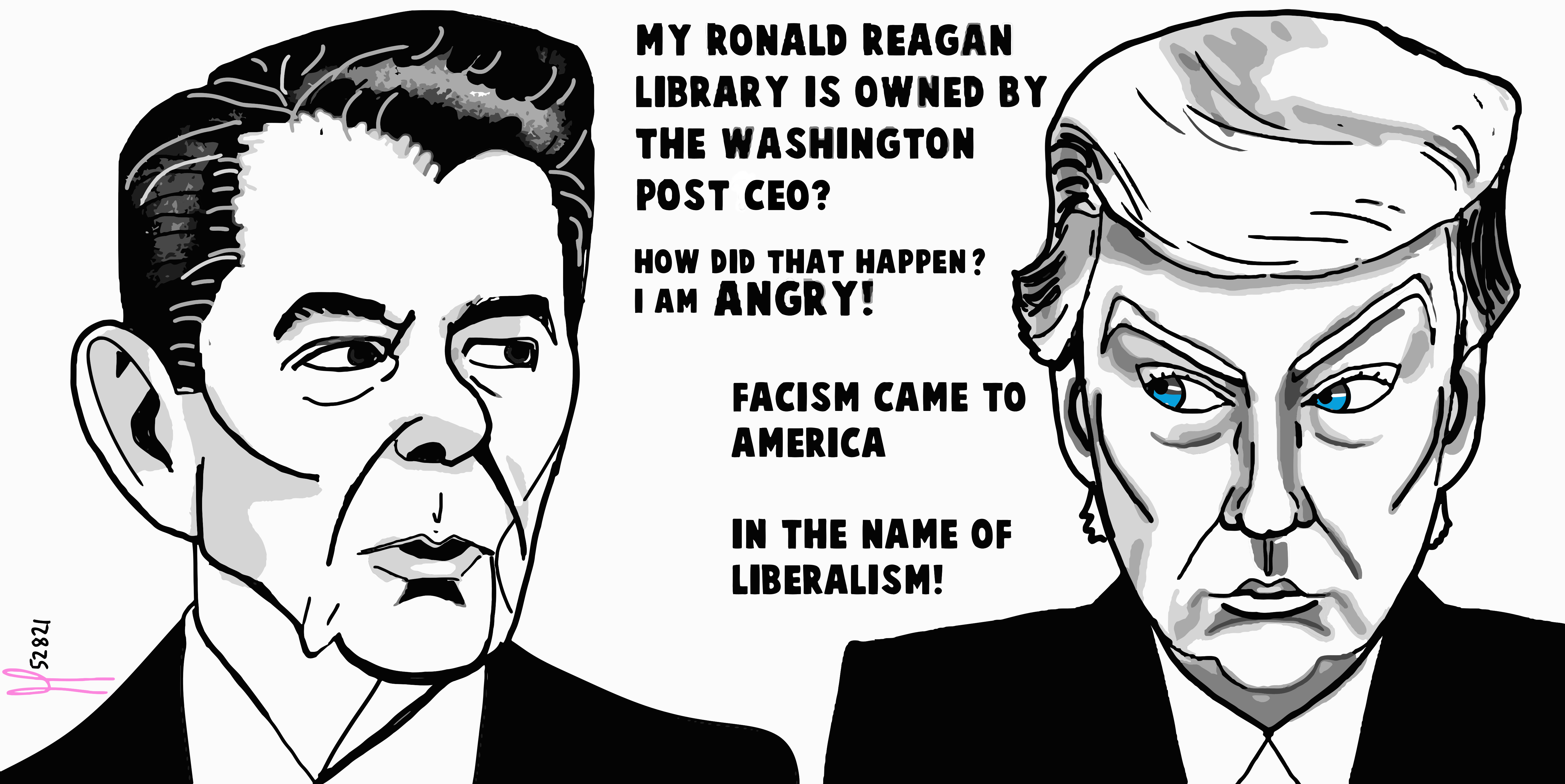 President Donald Trump Political cartoon